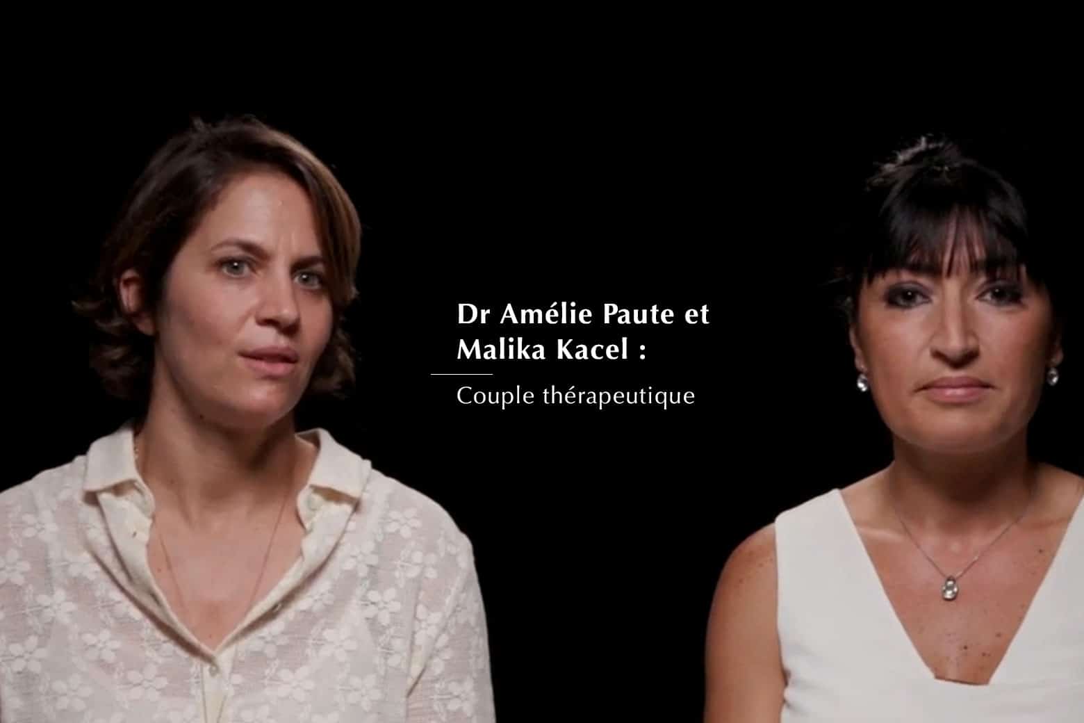 Therapeutic couple Amélie Gession-Paute, plastic surgeon, and Malika Kacel, double mastectomy